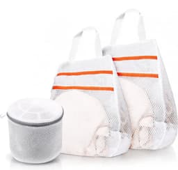 Wasmachine Waszak Set 3-delig - Dubbele Rits Wasnetten - Honingraat Waszak voor Delicate Kleding - BH Waszak en Kleding Beschermzakken - Polyester — thumbnail 1