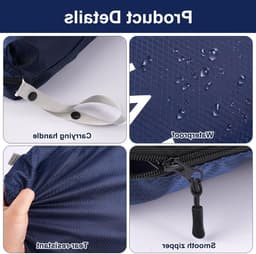 Reiswaszakken 2Pcs 45 x 60cm en 35 x 55cm, Waterdichte en Vouwbare Waszakken voor Vakantie en Kamperen, Ideaal voor Nat en Droog Wasgoed — thumbnail 4