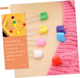 Veiligheidsspelden Kinderen - Brochenaald Luierclip - Babykleding Vastzetten - Vergrendelbare Kunststof Kop - 100 stuks - Gesorteerde kleuren — thumbnail 2