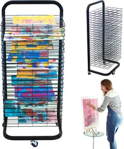 Dailygoods - Kunst Droogrek voor Klaslokaal - Verf Droogrek Met Wielen — thumbnail 1