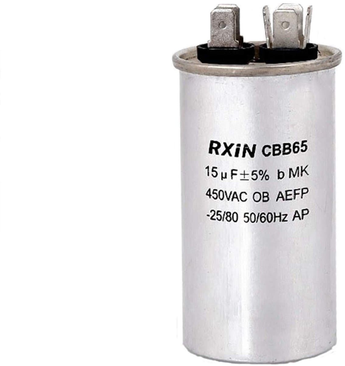 Dailygoods - Condensator - 15uf - Voor het opstarten van AC-motoren - 450V AC - Geschikt voor wasmachines - 50Hz/60Hz — afbeelding 1