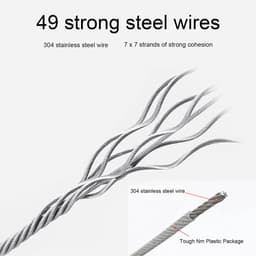 Dailygoods- Waslijn Uittrekbaar - Verstelbaar tot 4,2 m - Geschikt voor Binnen/Buiten - Ruimtebesparend Ontwerp - Draagt tot 20 kg - Eenvoudig te Bedienen - Droogrek — thumbnail 2