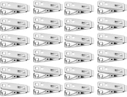 Dailygoods- Wasknijpers 60 Stuks - Roestvrij Stalen Wasknijpers - Kleine Wasknijpers - Multifunctionele Kledingclips - Voedselklemmen - Zilverkleurig — thumbnail 1