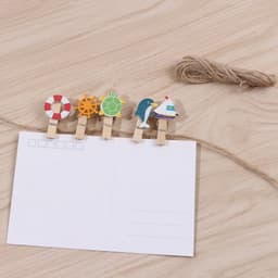 Dailygoods- Houten Knijpers 10 Stuks - Mini Wasknijpers - Fotoklemmen - Paperclips - Berichtklemmen - Decoratieklemmen — thumbnail 4