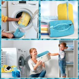 Waszak voor Schoenen, Geschikt voor de Wasmachine, Zippered Schoenentas voor Sport- en Tennisschoenen, Verkrijgbaar in Meerdere Kleuren (Geel en Blauw) — thumbnail 3