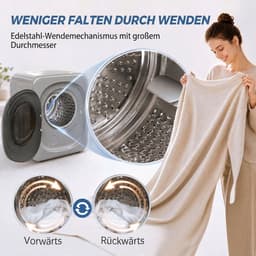 HOMCOM Laundry Dryer-Edelstahl-48L x 40B x 56H cm-Silber — thumbnail 5