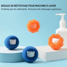 8 stuks Wasmachine Wasbal - Drogerballen - Droger Ballen Haarverwijderaar voor Wasdrogers & Wasmachine - anti-klit en gemakkelijk schoon te maken - Haarvanger Wasbollen - Anti Haar Droogballen - wasmachine-schrobballen - Wasdrogerballen — thumbnail 2