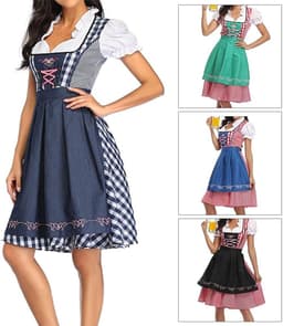 Jurk voor dames, Oktoberfest kostuum, jurk met schort, maïs, uniform, pak, bierfestival, carnavalskostuum — thumbnail 2
