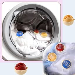 4 ballen voor wasmachine, ontharing van honden, katten, huisdieren, visvorm, klitten en geluidsreductie — thumbnail 2