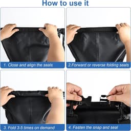 Bag Waterdichte tas, 20 liter, waterdicht, met lange dubbele verstelbare schouderriem, lichte rolltop, waterdichte rugzak voor kajakken, raften, zwemmen, kamperen — thumbnail 4