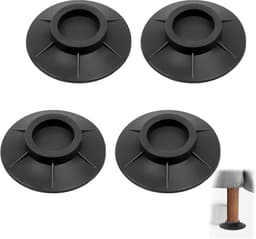 Wasmachine verhoger - Trillingsdempers Wasmachine & Droger - Wasmachine voetjes - Zwart - wasmachinevoetjes - meubelvoeten - verhogingsblokken - wasmachine trillingsdemper - Meubelverhogers - Trillingsdempende Wasmachine Voetjes - wasmachine sokkel — thumbnail 1