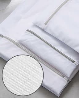 3 stuks - ondergoed waszak - geschikt voor het reinigen van verfijnde kleding - dunne net waszak - 1 L - 1 M - 1 S - wit — thumbnail 3