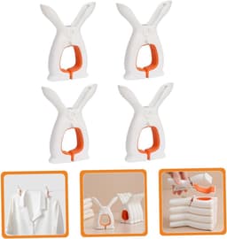 Wasknijpers - Kledingclips - Handdoeken Vasthouden - Winddicht Ontwerp - 4 Stuks - Oranje — thumbnail 5
