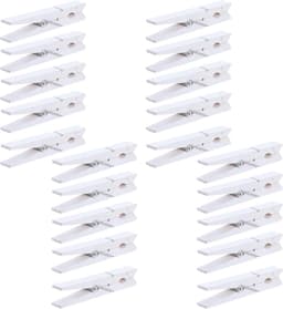 Houten Wasknijpers - Kleine Klemmen - Foto's Ophangen - Stijlvolle Look - 200 Stuks - Wit — thumbnail 1