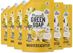 Marcel's Green Soap Wasverzachter Navulling - Vanille & Katoen - 6 x 750ml - 180 wasbeurten — thumbnail 1