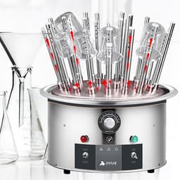 Elektrisch Droogrek - Laboratorium Droger - Glaswerk Drogen - Instelbare Temperatuur - 12 Gaten - Zilver — thumbnail 1