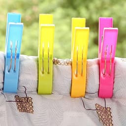 Badlaken Knijpers - 12 stuks - Handdoek Knijpers - Kunststof - Strandhanddoekclips - Voor dagelijks wasgoed, strandhanddoek, badhanddoek - Grote knijpers in vrolijke kleuren voor strandlaken - 13cm — thumbnail 4