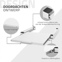 Lìon® Wasmachine Ombouw - Wasmachine Kast - Wasmachine Meubel - Wit - 60cm x 60cm x 8cm — thumbnail 4