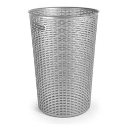 Plasticforte Ronde wasmand Rotan - zilver - gevlochten kunststof - 51 liter - 38 x 57 cm - opbergmanden — thumbnail 2