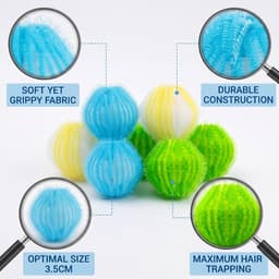 Haarvanger voor wasmachine - 12 stuks - nylon - herbruikbaar - verwijdert dierenharen - ShopVlot — thumbnail 4