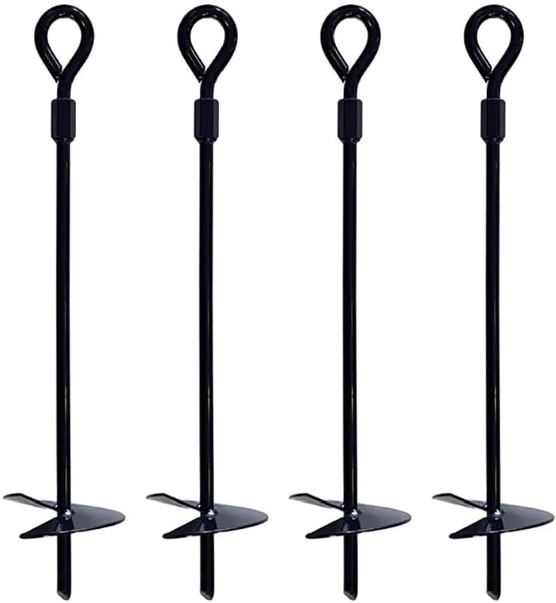 Grondanker 37 cm - Heavy duty koolstofstaal - Spiraalvormig - Weerstaat sterke wind - ShopVlot — afbeelding 1