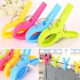 Dailygoods- Handdoekklemmen 8 stuks - Windbestendige Klemmen - Antislip Clips - Kunststof Wasknijpers - Sterke Klemkracht - Gekleurde Klemmen — thumbnail 5