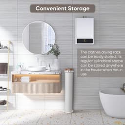 Dailygoods- Droogrek Opvouwbaar - Kledingrek met 16 Staven - Max. Capaciteit 40 Kg - Flexibele Ruimte 121 x 112 cm - Handige Opslag - Compact 70 x 18 x 16 cm — thumbnail 5