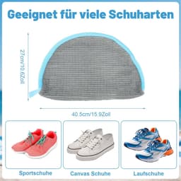 Dailygoods- Schoenwaszak 2 Stuks - Herbruikbare Waszak - Groot 40,5 x 27 cm - Met Ritssluiting - Geschikt voor Wasmachine/Droger - Chenille Materiaal — thumbnail 2