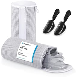 Dailygoods- Schoenwaszak 2 Stuks - Verstelbare Schoenspanner - Herbruikbaar Wasnet - Verborgen Ritssluiting - 360° Reiniging - Pluizige Microvezels - Schoenwasnet — thumbnail 1