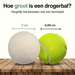 2BEHOME XL Drogerballen Voor Wasdrogers - 6 Stuks - Gemaakt van 100% Nieuw-Zeelandse Schapen Wol - Wasdrogerballen - Droogballen - Droger Ballen - Dryer Balls - Wit — thumbnail 5