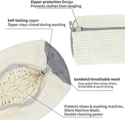 Dailygoods - Dikke Waszakken voor Wasmachine - Herbruikbare Waszakken met Ritssluiting — thumbnail 4