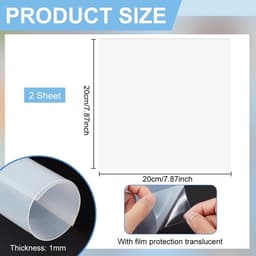 Dailygoods- Siliconen Plaat 200x200mm - 3-delige Set - 1mm Dik - Afdichtingssiliconen - Hoge Thermische Bestendigheid - Flexibel Kwaliteitsmateriaal - Siliconen Mat — thumbnail 4