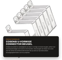 Dailygoods- Connector U-vormige Beugel 78 x 82mm - Buisbandklem - Roestvrij Staal - Corrosiebestendig - Duurzaam - Hoogwaardige Materialen - Buisklem — thumbnail 1