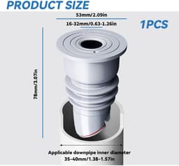 Dailygoods- Afvoerstop - Afvoerplug - Afvoerbuis - Afvoerslang Wasmachine - Afsluitdoppen - Geschikt voor keuken - Afvoerpijp — thumbnail 5