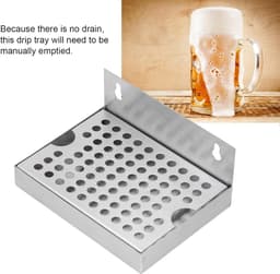 Roestvrijstalen Lekbak - Opvangbak Keuken - Dranken Tappen - Wandmontage Ontwerp - 6.1x4.4x2.6 Inch - Zilverkleurig — thumbnail 2