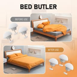 Dailygoods- Dekbedovertrek Clips Antislip - Bevestigingsclips Paddestoel - Quilt Klemmen - Decoratieve Fixatie - Set van 6 Wit - Duurzaam Materiaal - Bedklemmen — thumbnail 2