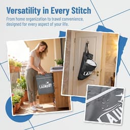 Dailygoods- Reiswaszak Groot - 2 Stuks - 58 x 46 cm - Herbruikbaar - Opvouwbaar - Oxford-stof - Met Ritssluiting - Waszak — thumbnail 2