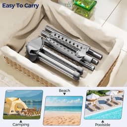 Dailygoods- Droogrek Opvouwbaar - Ruimtebesparend Wasrek - Roestbestendig - Geschikt Voor Binnen/Buiten - 63,5 x 63,5 x 150 cm - Wasdroger — thumbnail 5