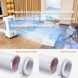 Namajunas - Slangkoppeling voor draagbare airco - Universele slangconnector voor airconditioning - Geschikt voor 5-inch en 5.9-inch slangen - Geschikt voor airconditioning, afvoerbuis en slangverlenging - Onderdelen voor airconditioners - 2 stuks — thumbnail 5