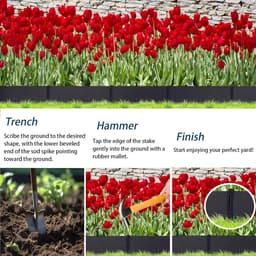 SnelShoppen - Grondankers 20 Stuks Tuin Edging Peilen, Tegels en Spijkers voor Landschapsafwerking, Tentbevestiging, Onkruidtegels, Kunststof Haringen — thumbnail 3