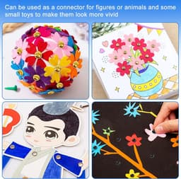 SnelShoppen - 500 Stuks Mini Brads Patroon Tas Clips Rond Hoofd Klemmen voor School Kantoor Papier - Multifunctionele Kleurige Klemmen in 4 Kleuren en — thumbnail 3