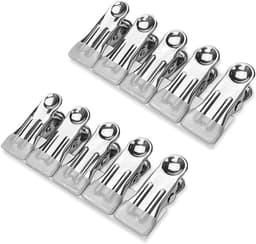 SnelShoppen - 10 Stuks RVS Wasknijpers Multi-Functionele Antislip Metalen Clips voor Wasgoed, Sokken, Schoenen, Handdoeken, Voedsel Sluiting, Foto Pre — thumbnail 1