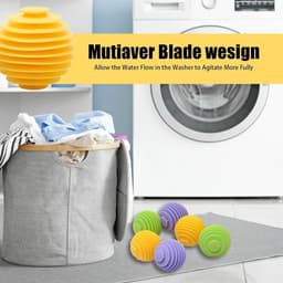 Drogerballen - Wit - 9 stuks - Herbruikbare PVC Ballen - Voor Wasmachine en Wasdroger — thumbnail 3