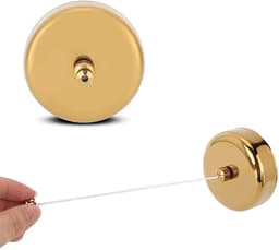 SnelShoppen - Retractable Wasdroger, Uitschuifbare Kledinglijn RVS Wandgemonteerd, 2.8 Meter, Goud, Ideaal voor Thuis en Camping — thumbnail 1