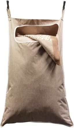 Wasverzamelaar - Beige - 65 Liter - Heavy Duty Poly Katoenen Canvas - Voor Ruimtebesparend Gebruik — thumbnail 2