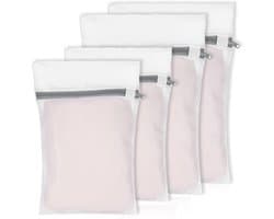 Set van 4 Wasnetten voor de Wasmachine, Inclusief 2 Maten, Ideaal voor Kleding, Ondergoed, Sokken en Delicate Stoffen (30 x 40 cm, 20 x 30 cm)