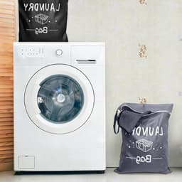 Opvouwbare waszakken voor op reis - 2 stuks, herbruikbare vuile waszak met ritssluiting voor kleding en accessoires — thumbnail 3