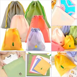 Waterdichte waszakken set van 6, grote capaciteit, ideaal voor reizen, kamperen en thuisgebruik, handige opbergoplossingen voor kleding en accessoires — thumbnail 3