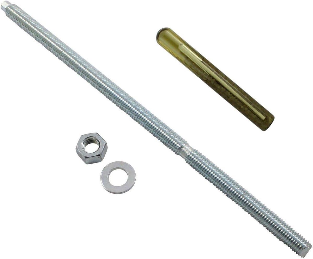 Ankerstang met Patroon - Metaalanker Boutanker - Zware Bevestiging - Gegalvaniseerd Staal - M12 x 300mm - Zilverkleurig — afbeelding 1