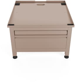 Wasophoogte® Wasmachine verhoger met lade en plateau - Wasmachine opbouwmeubel - Wasmachine sokkel - 42cm hoog - Taupe - Universeel - 65*60,5 (LxB) - Inclusief wandbeugels — thumbnail 1